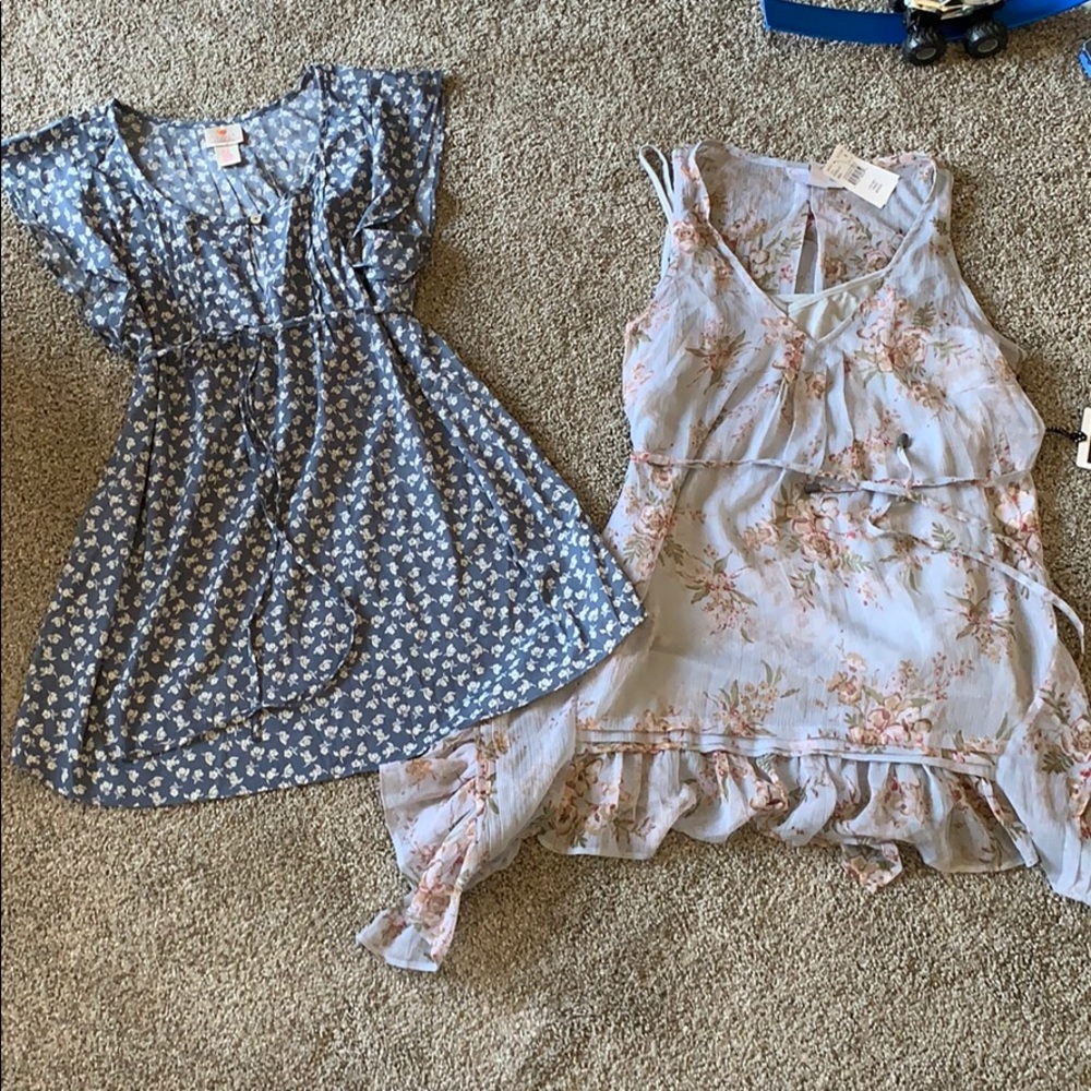 2 maternity blouses.